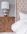 white table lamp on brown wooden drawer