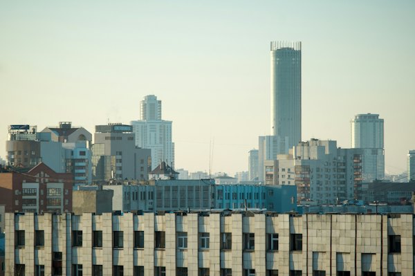 Towers above the older city — Yekaterinburg, Russia
