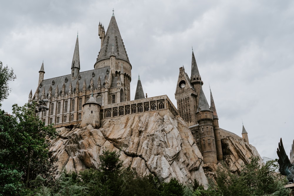 brown concrete castle under white clouds during daytime