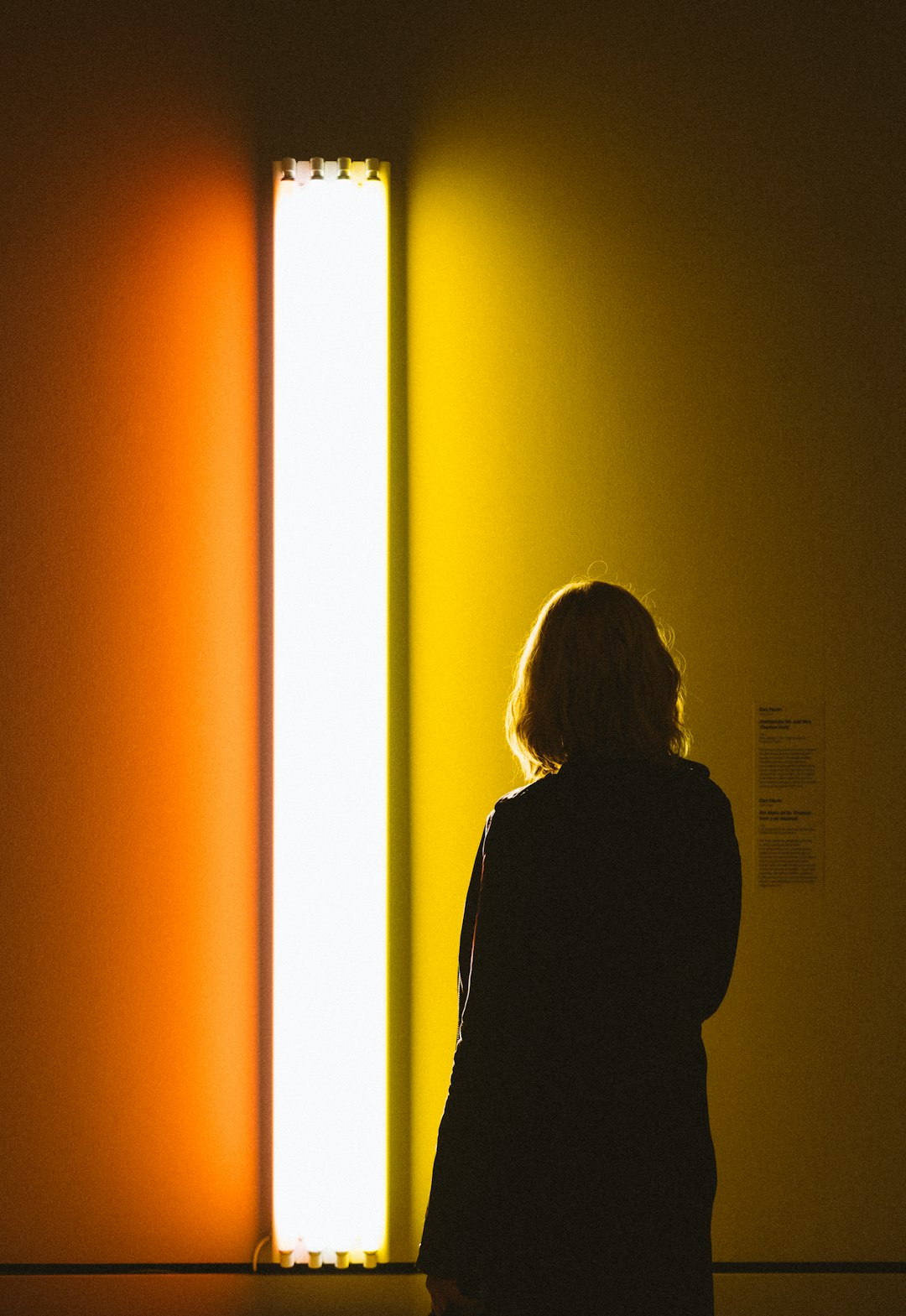 silhouette of person standing in front of window