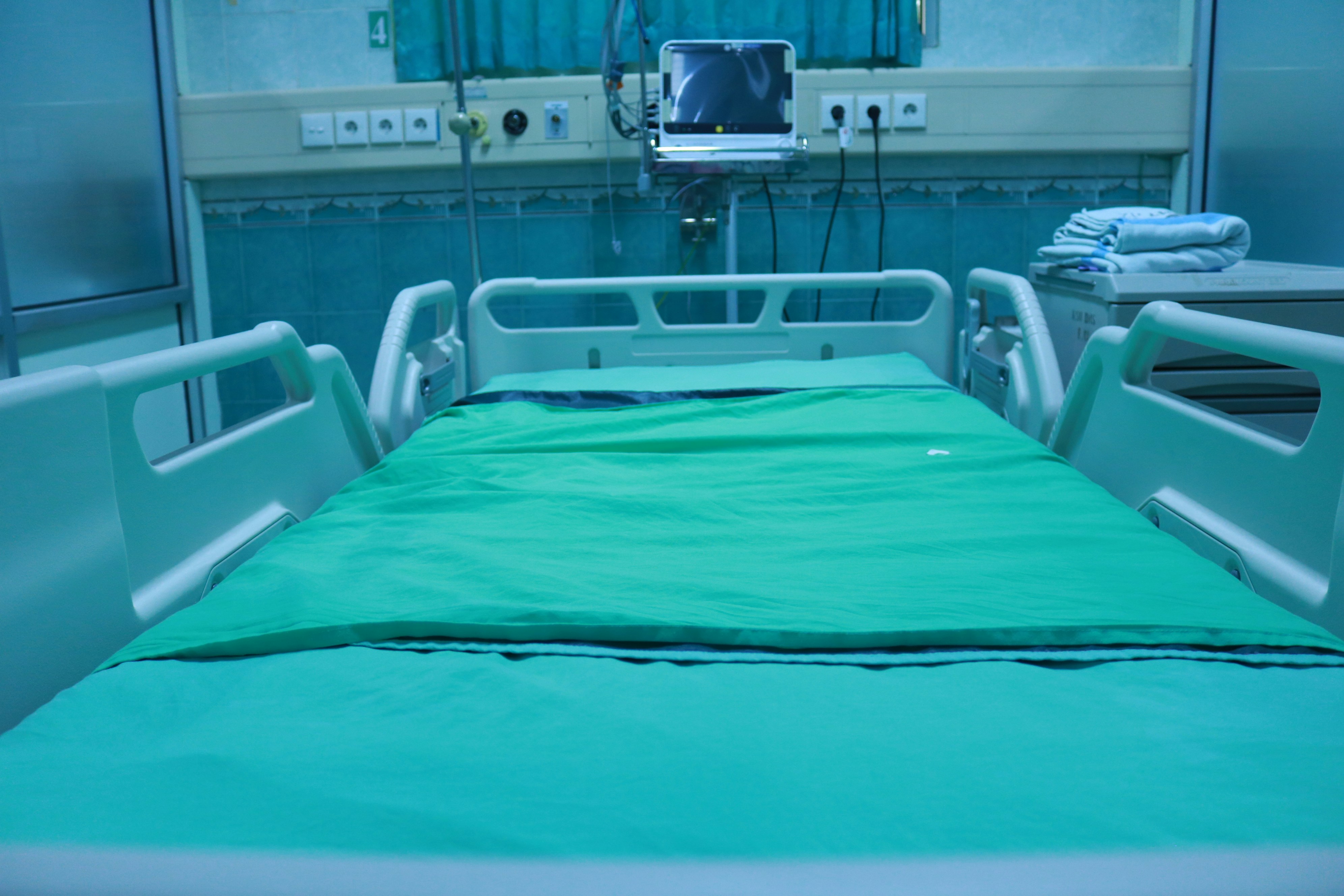 Hospital operating room cleanroom with surgical equipment and sterile environment controls