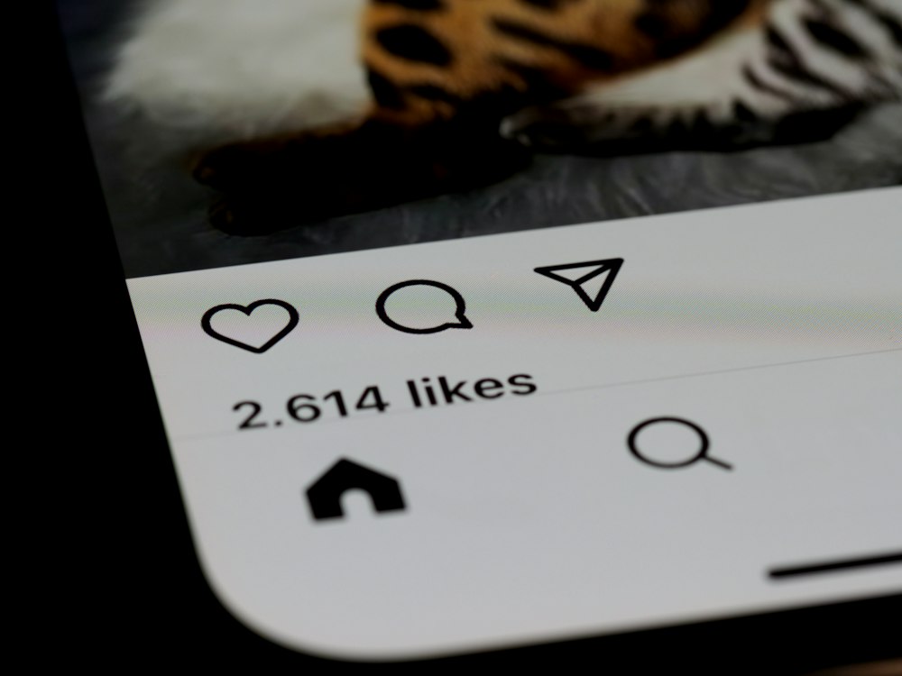Instagram style post showing a likes counter