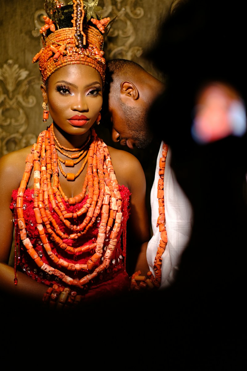 Benin Bride - Coral Beads
