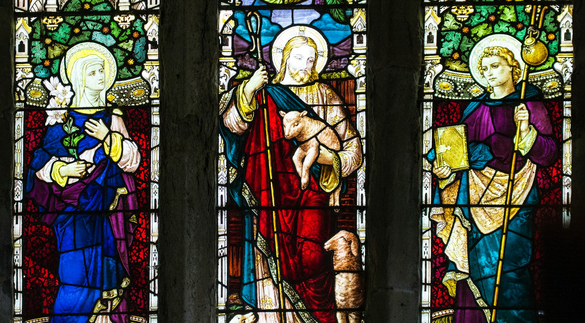 I love the tradition of stained glass windows in so many English churches. However Jesus, Mary and the apostles were all JEWS. The were 'almost certainly' NOT blue eyed and blond haired. 