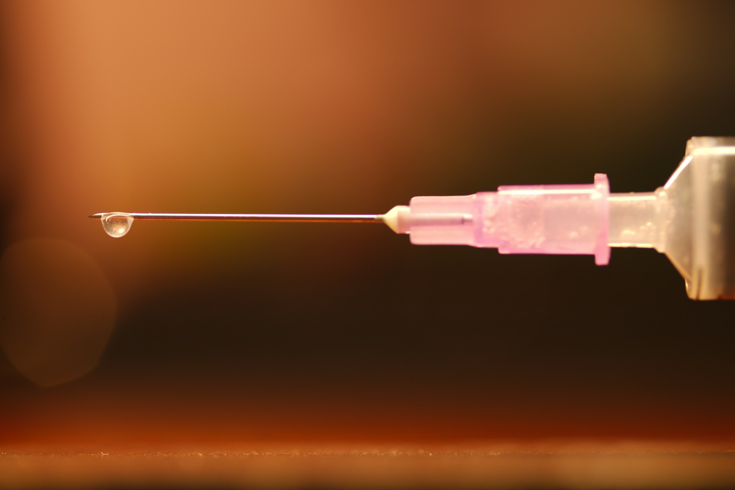 A macro shot of syringe with needle