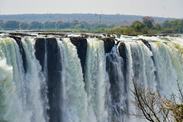 Water falls in the middle of the forest — Victoria Falls, Zimbabwe