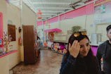 Bright and airy ice cream shop interior with red and white vintage decor, showcasing the modern yet traditional atmosphere.