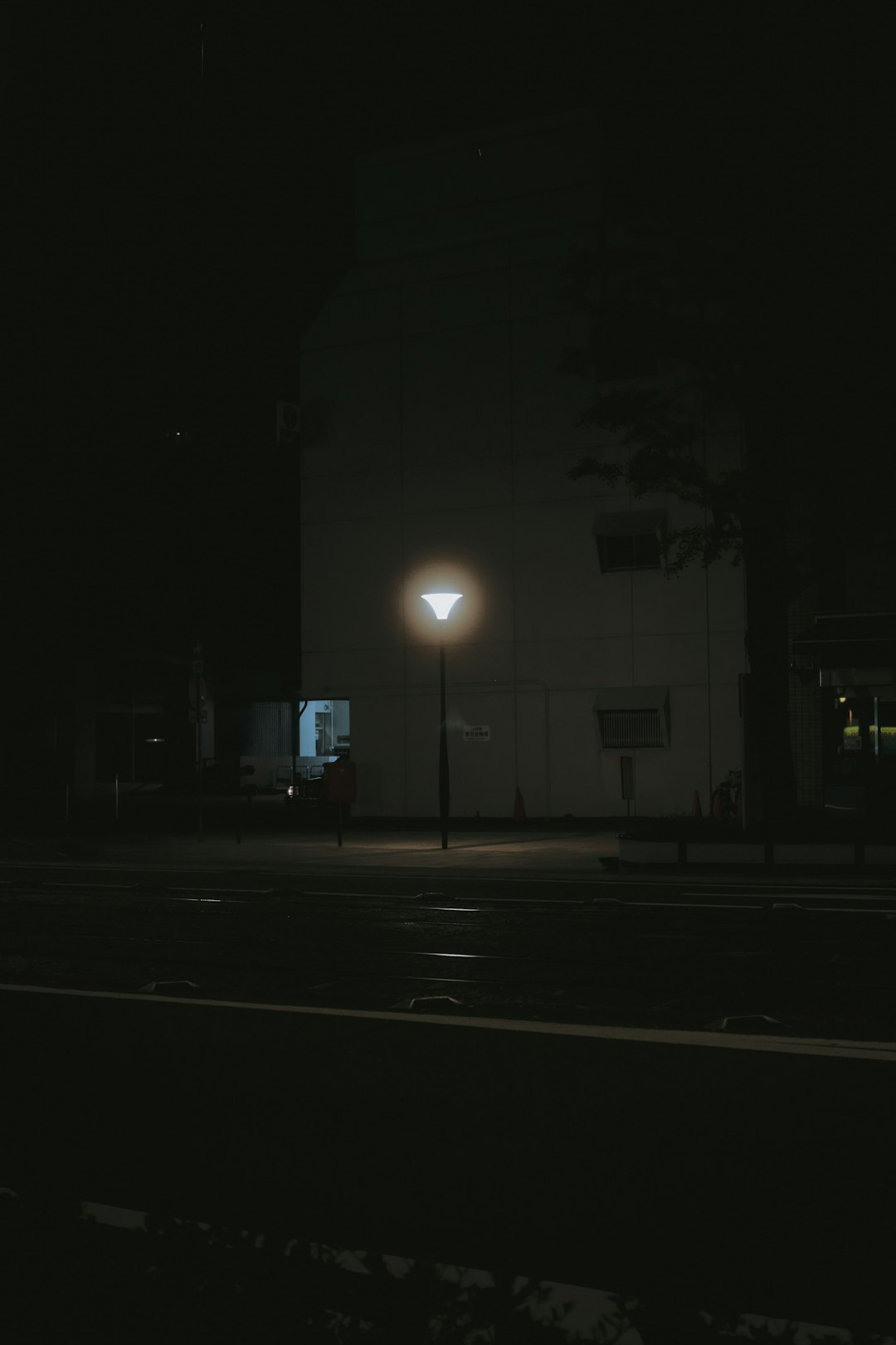 street light turned on during night time