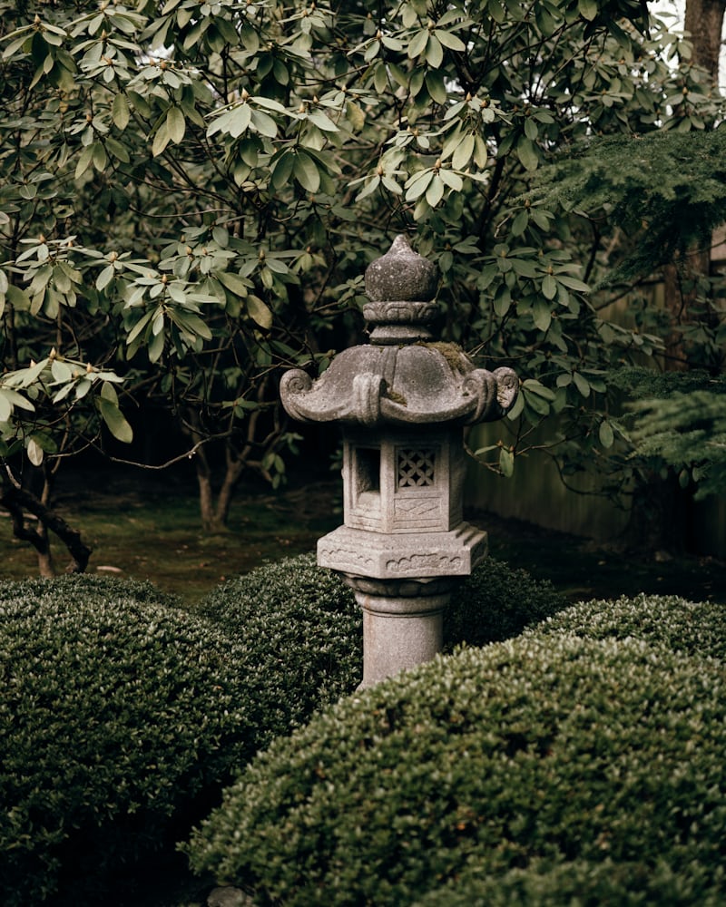 Stone Lantern in Garden