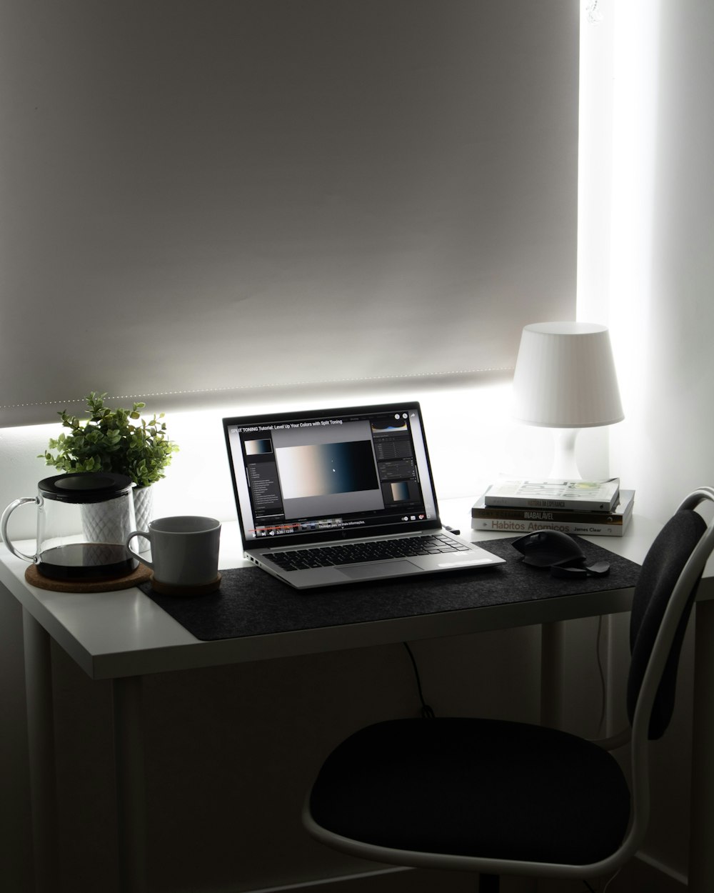 macbook pro on white wooden table