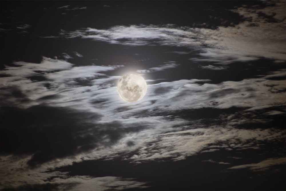 Luna llena en el cielo