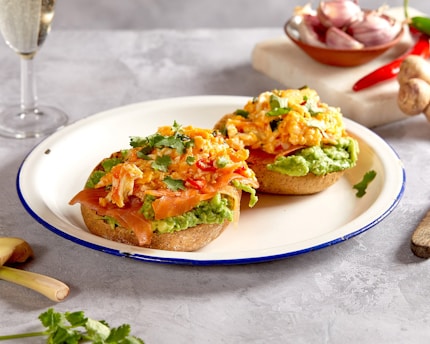 vegetable salad on white ceramic plate