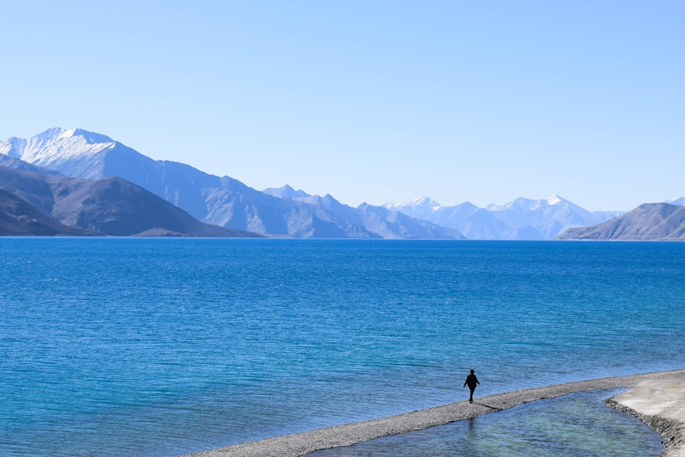 person walking on the beach during daytime