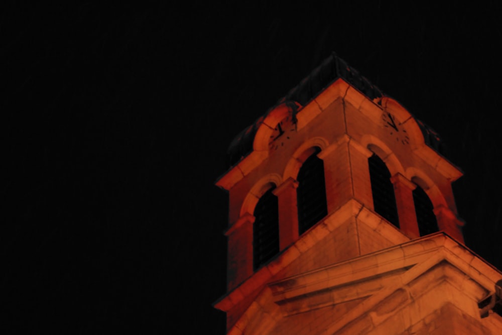 brown concrete building during nighttime