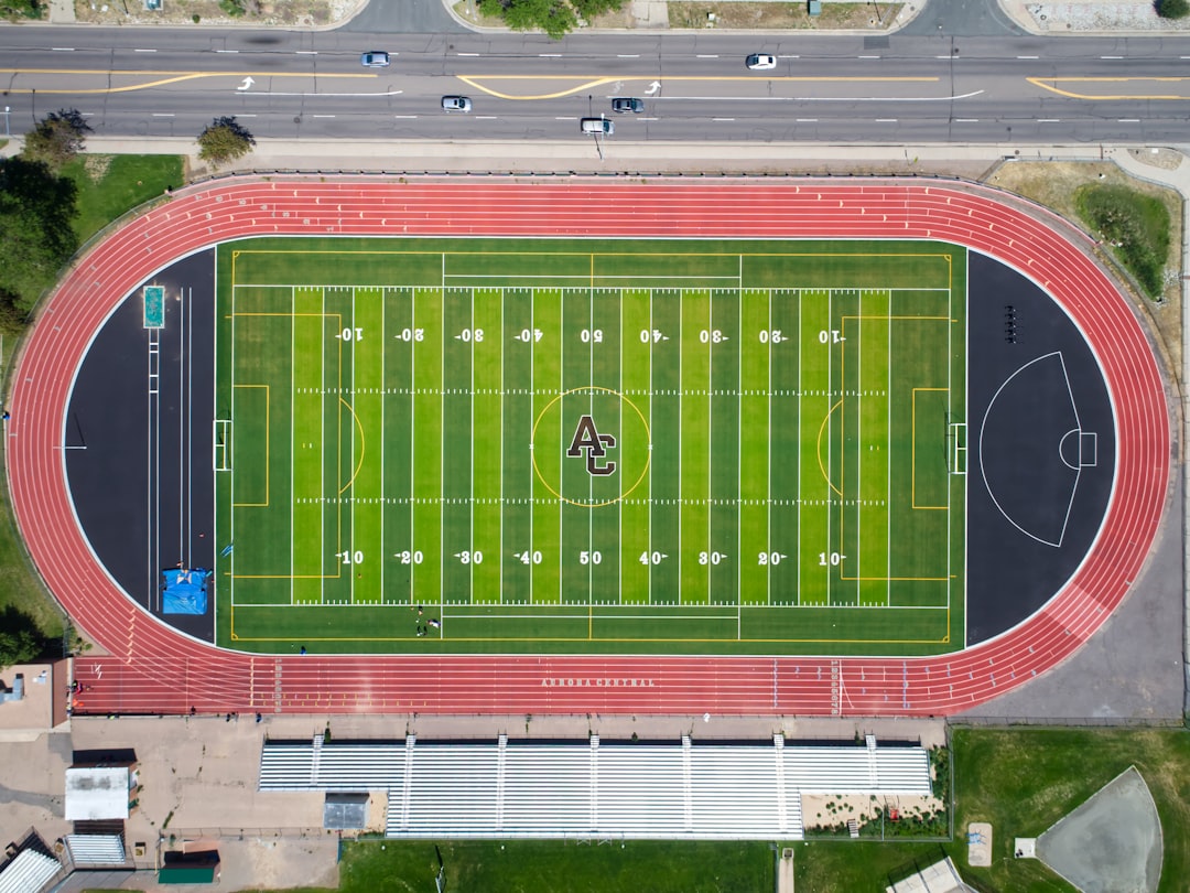 aerial view of soccer field during daytime