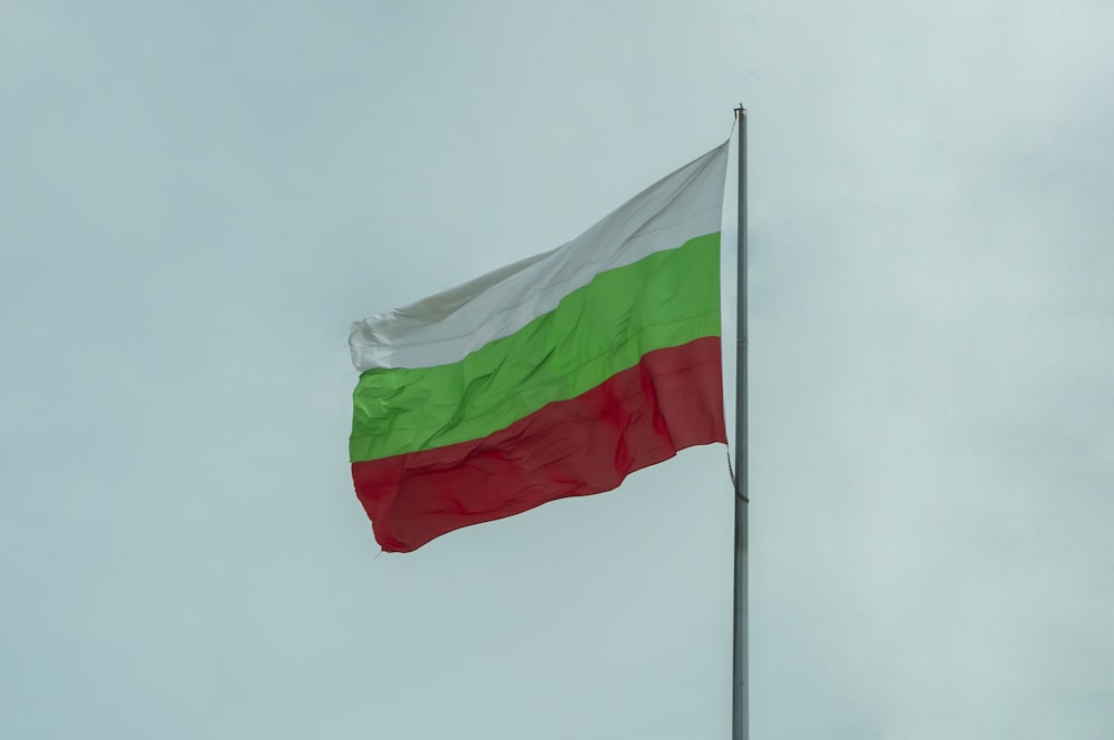 bandiera verde, bianca e rossa