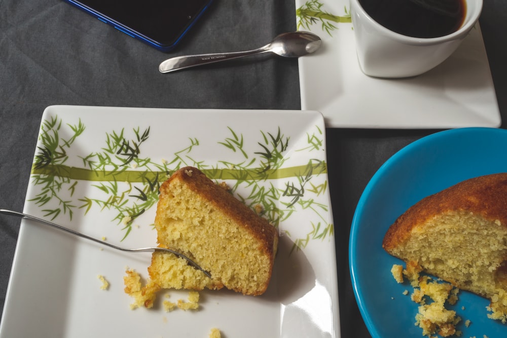 brown bread on white ceramic plate