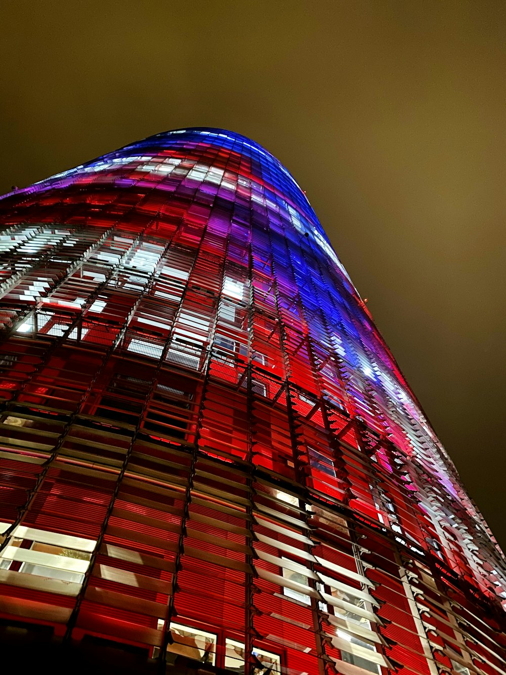 red and black glass building