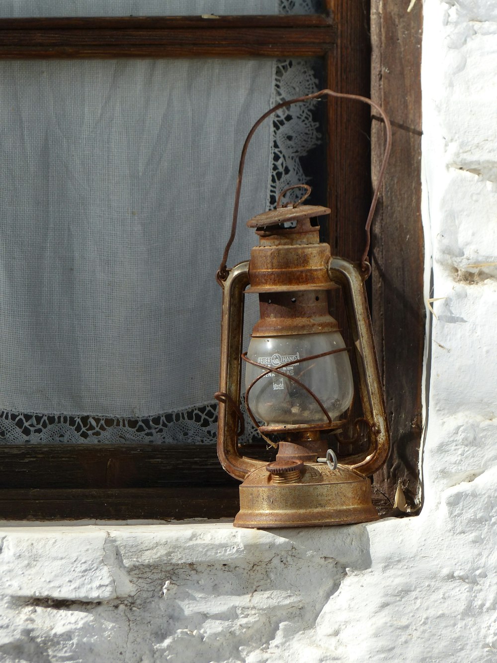 brown and black candle lantern