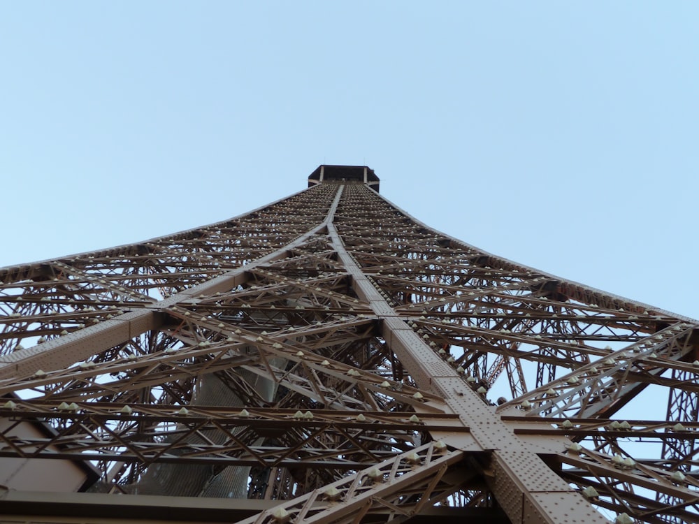 gray metal tower under blue sky during daytime