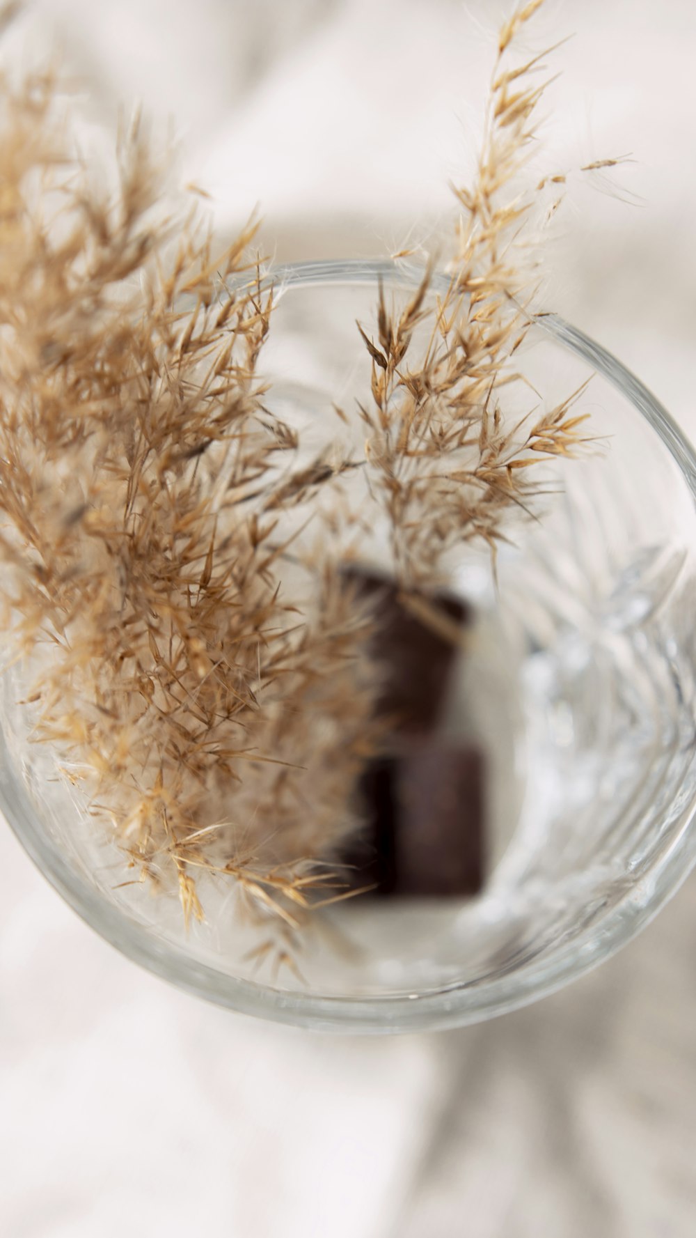 chocolate bar on clear glass plate