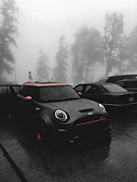 black porsche 911 on road