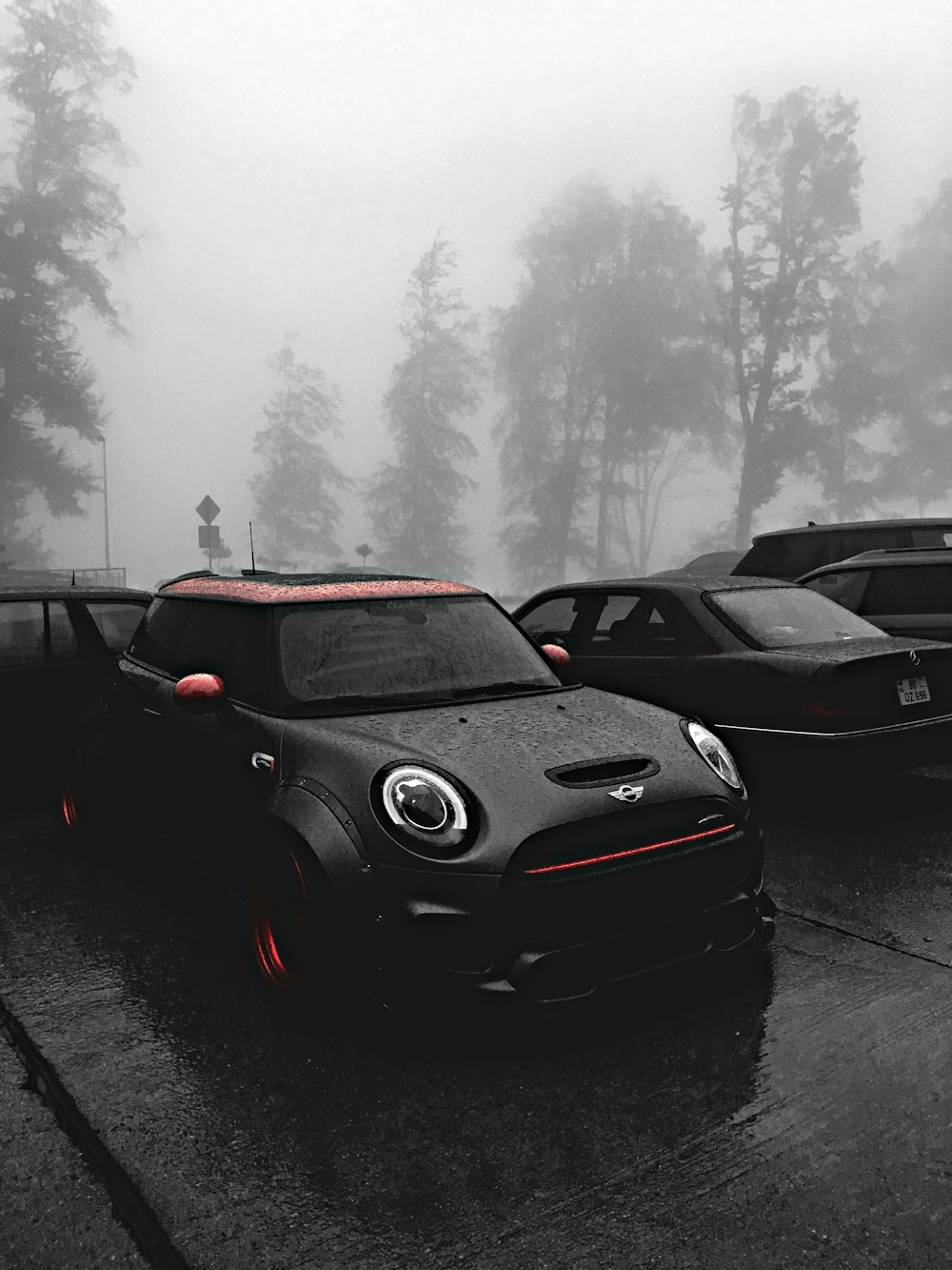 black porsche 911 on road