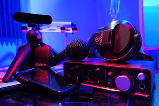 black and gray audio mixer