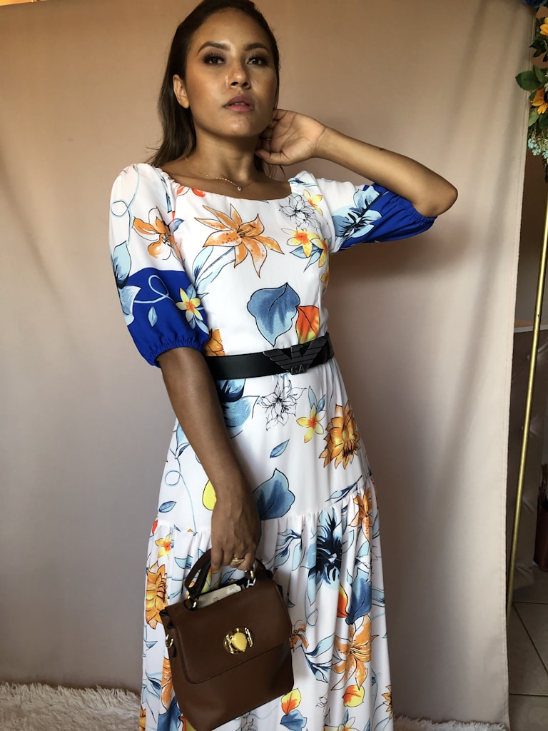 Floral Puff Dress