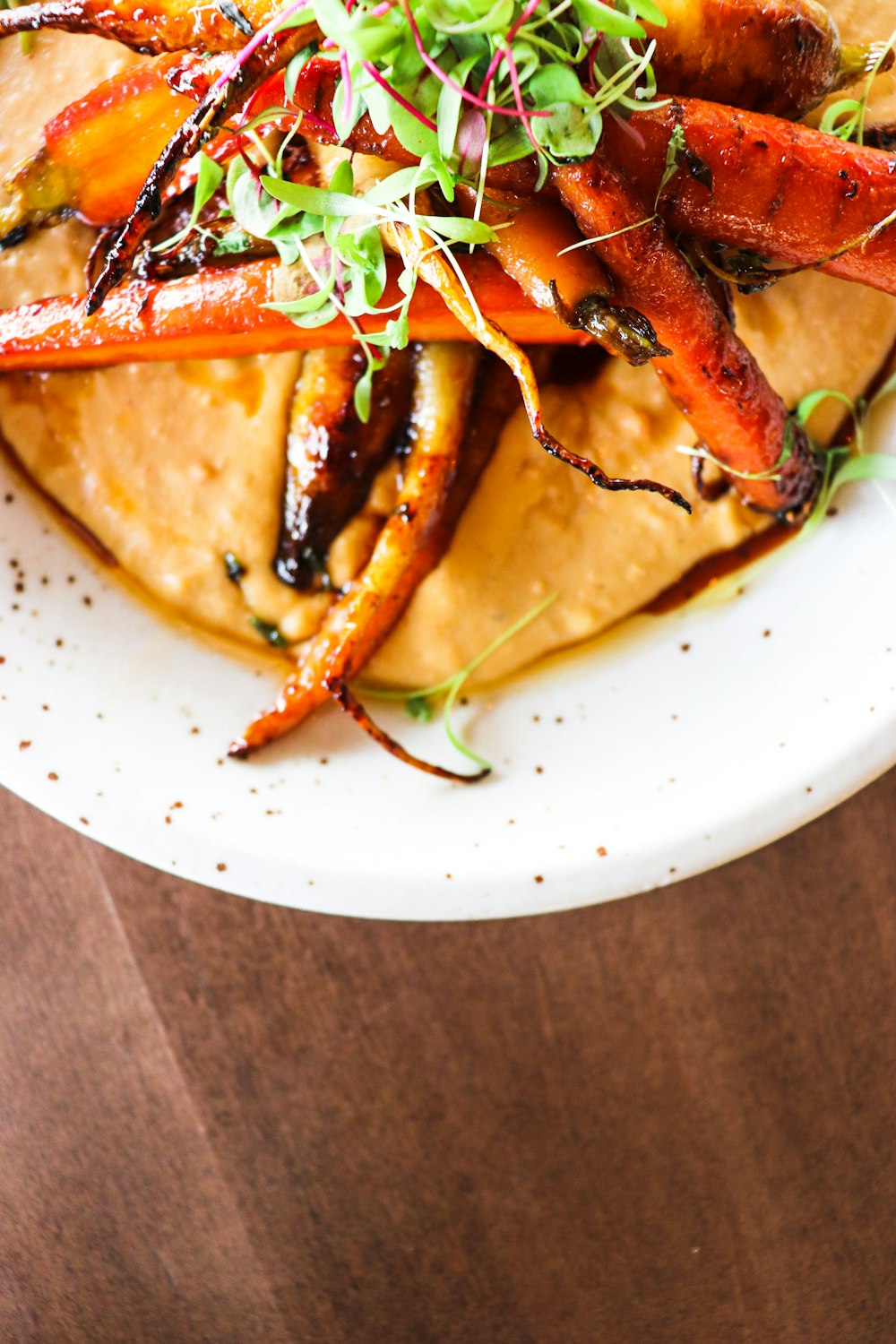 cooked food on white ceramic plate