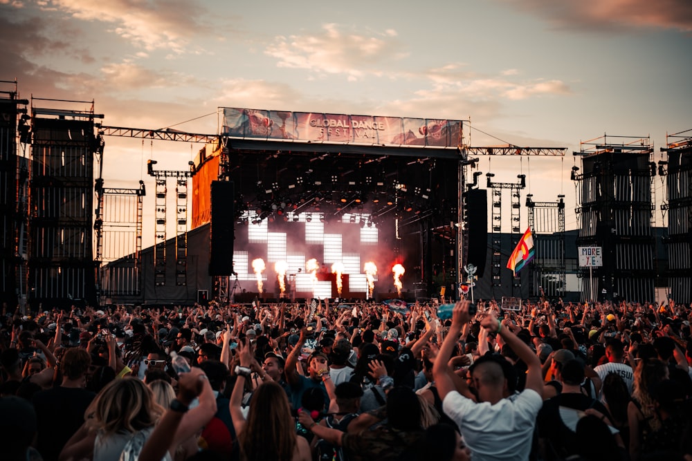 a large crowd of people at a concert