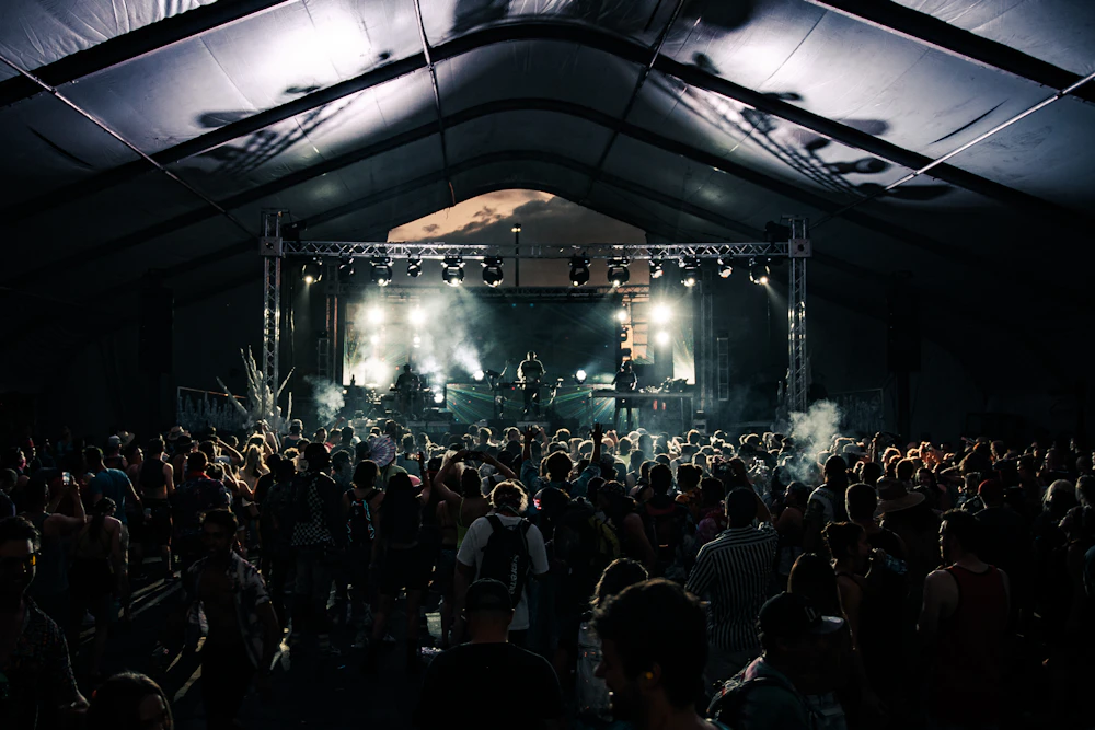 People gathered close at a Denver show