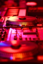 red and black audio mixer