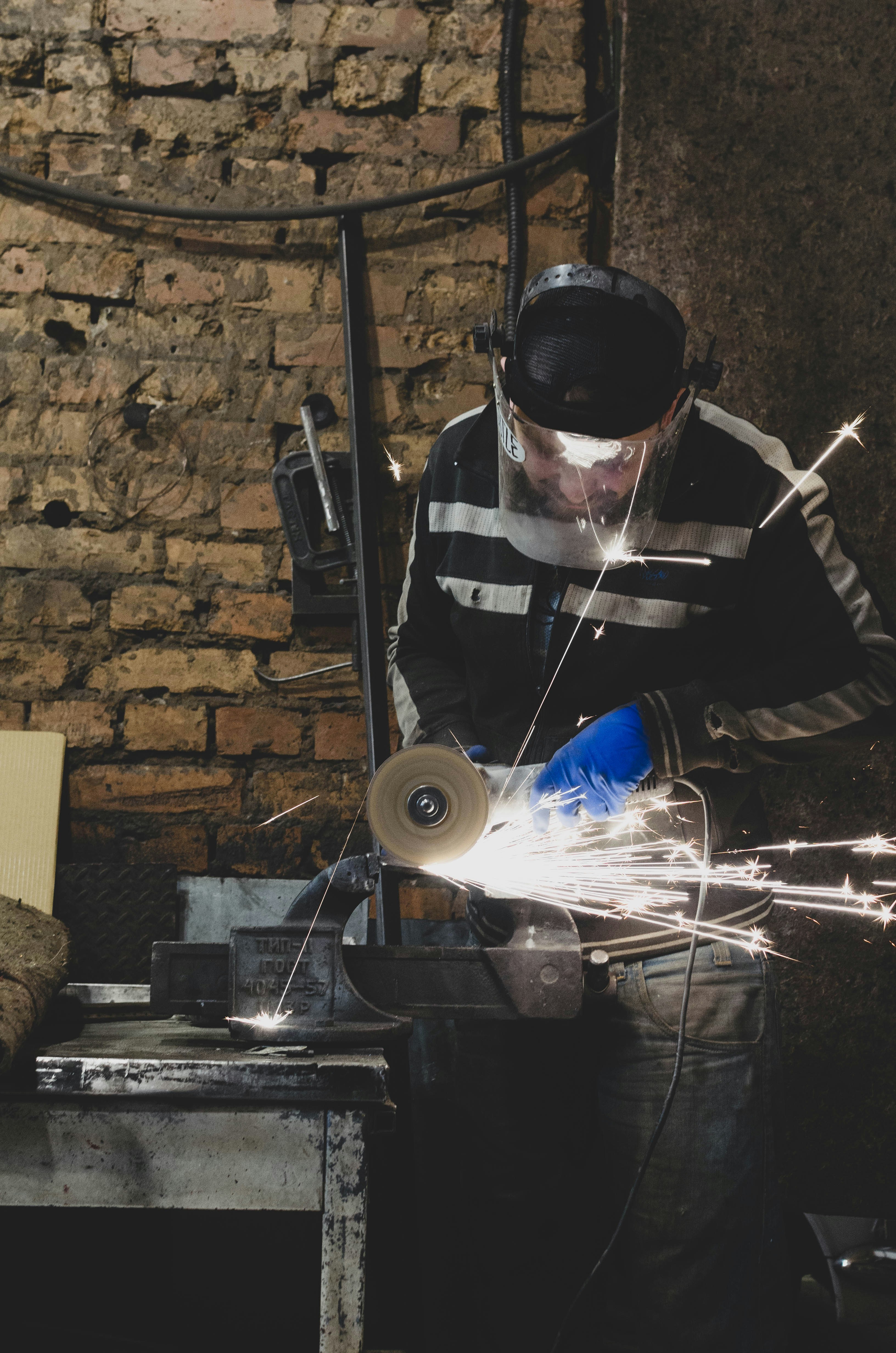 An auto-darkening welding helmet.