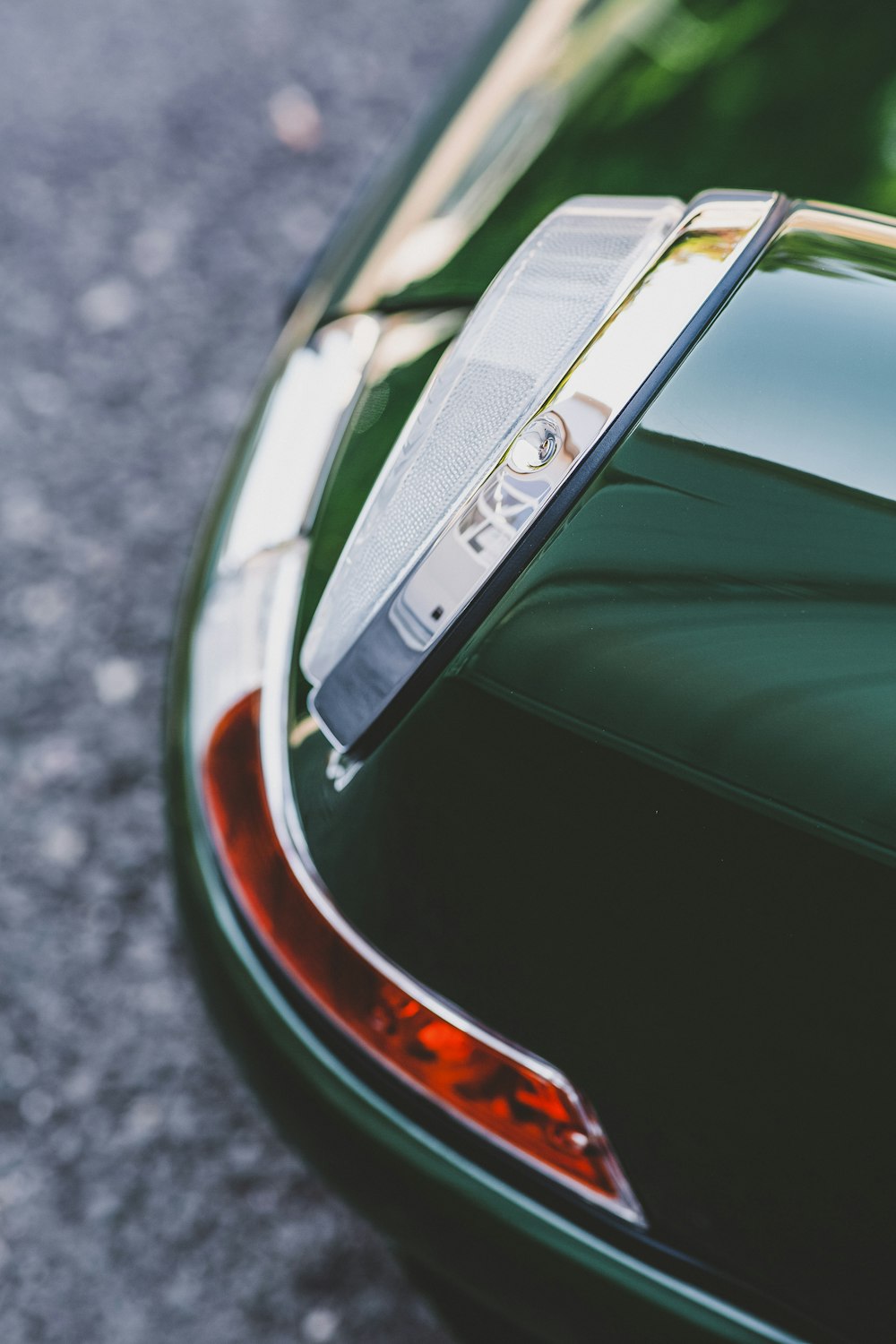 red and silver car tail light