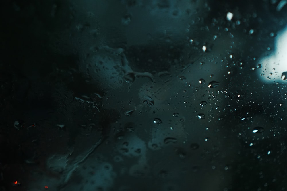 water droplets on glass panel