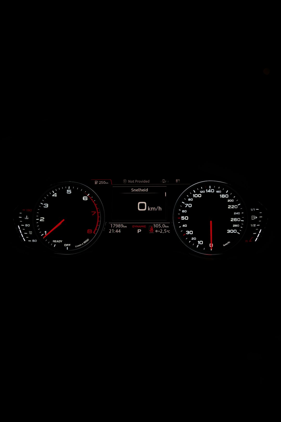 black and red analog speedometer