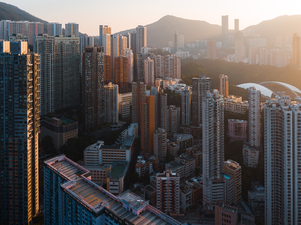 aerial view of city buildings during daytime