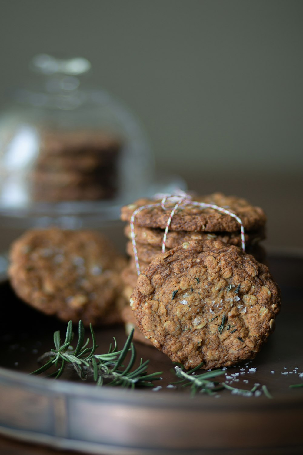 brown cookies on white ceramic plate