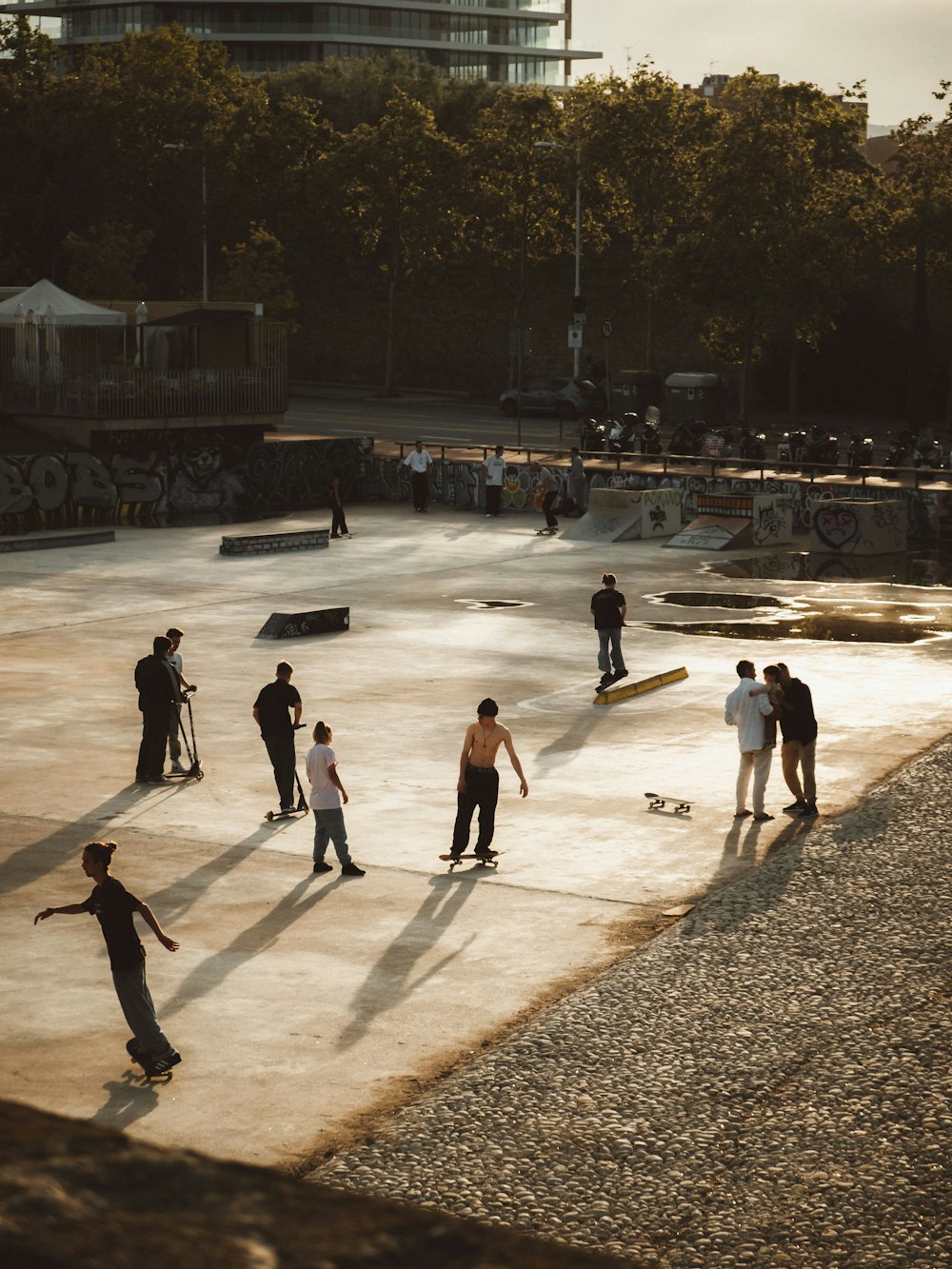 people playing on ice field during daytime