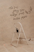 white and black metal chair