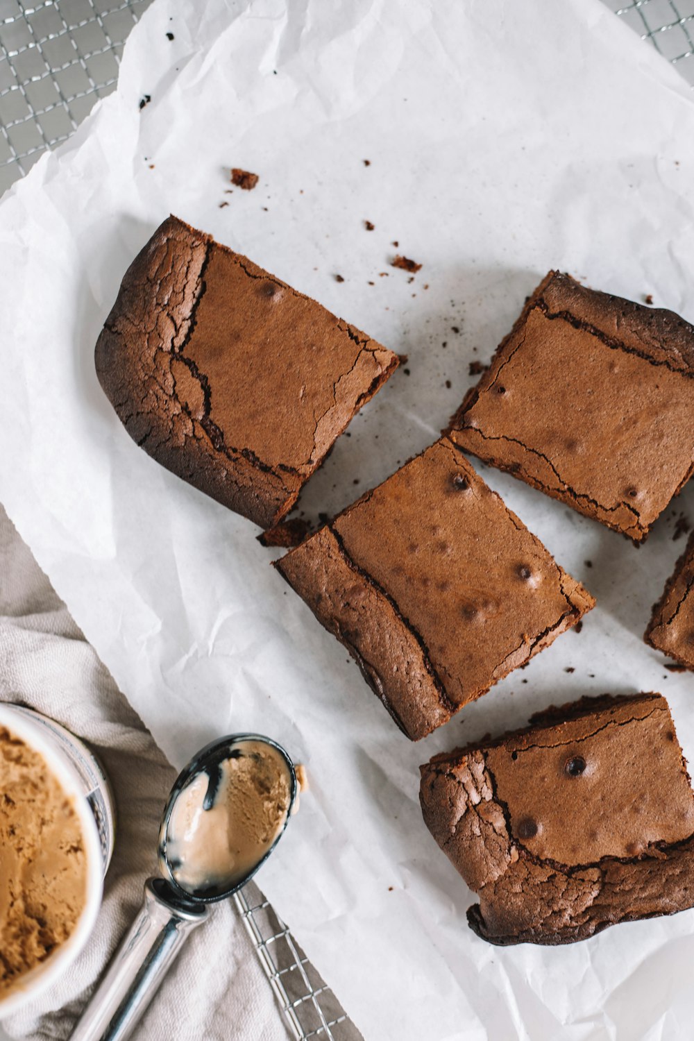 brown bread on white paper