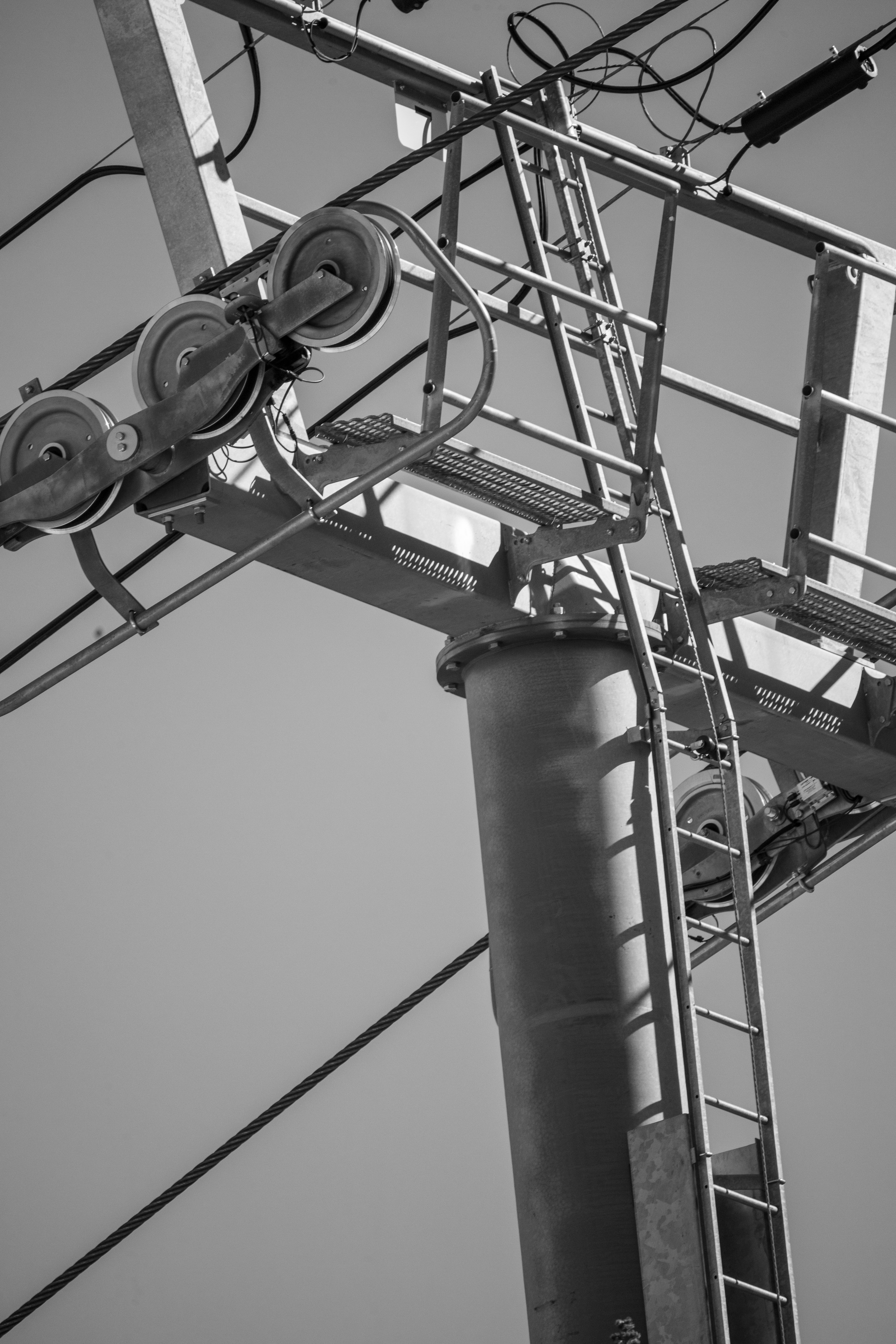 gray scale photo of metal pipe