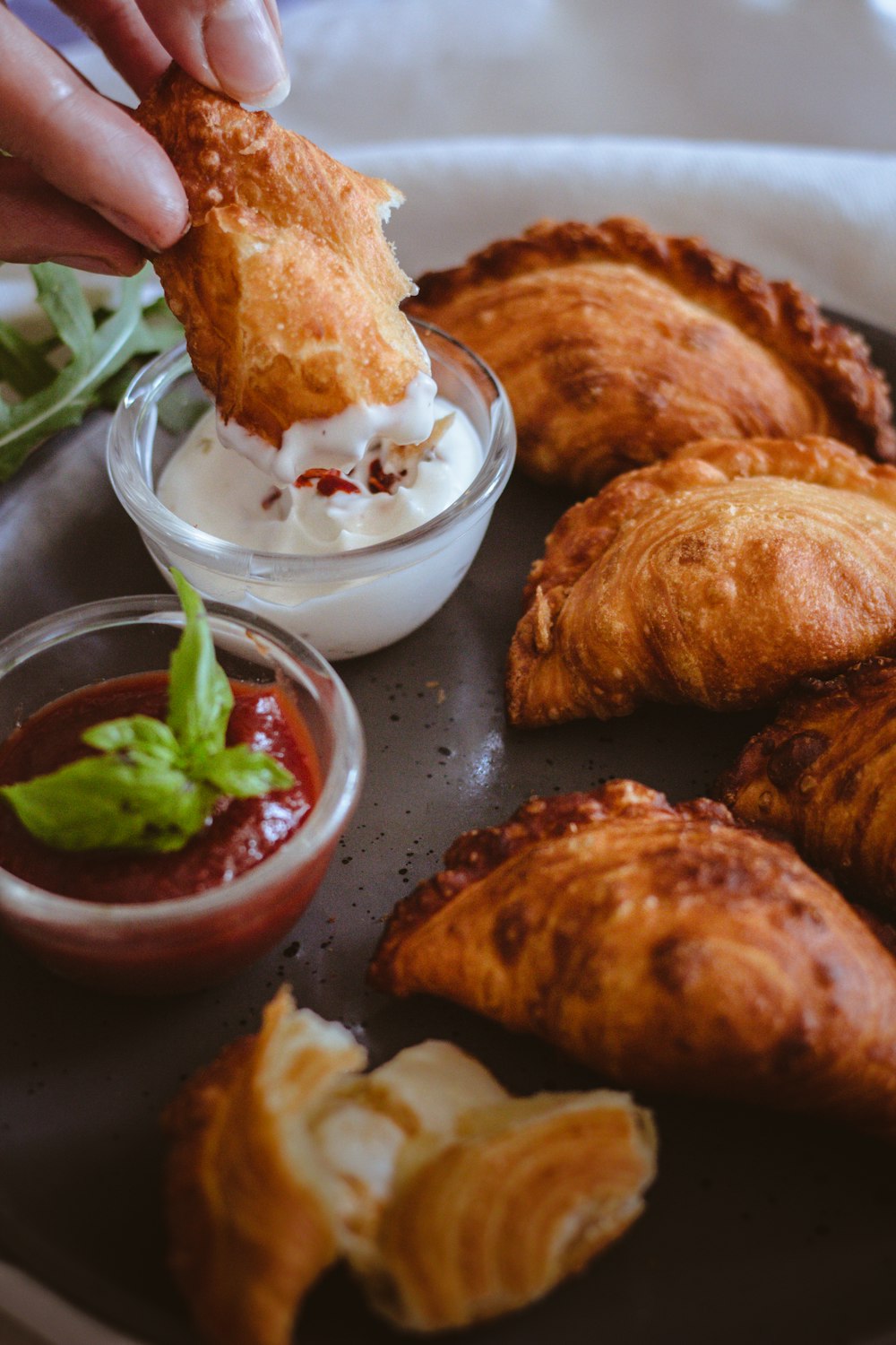 fried food on white ceramic bowl