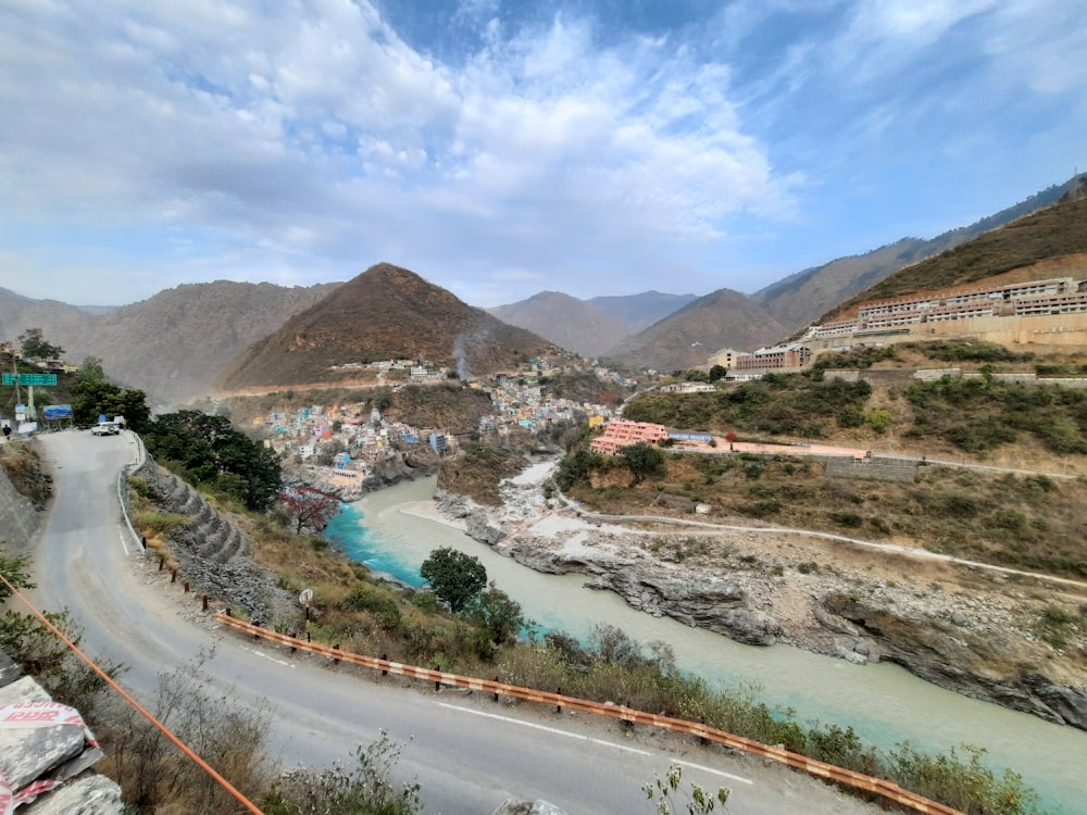 aerial view of city near mountain during daytime