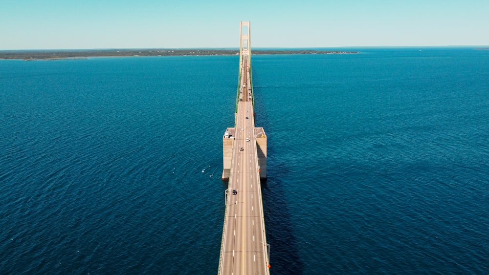 aerial view of a bridge