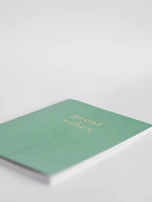 Minimalist wellness journal with calming blue cover and simple typography.