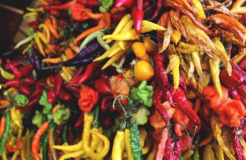 red and yellow chili peppers