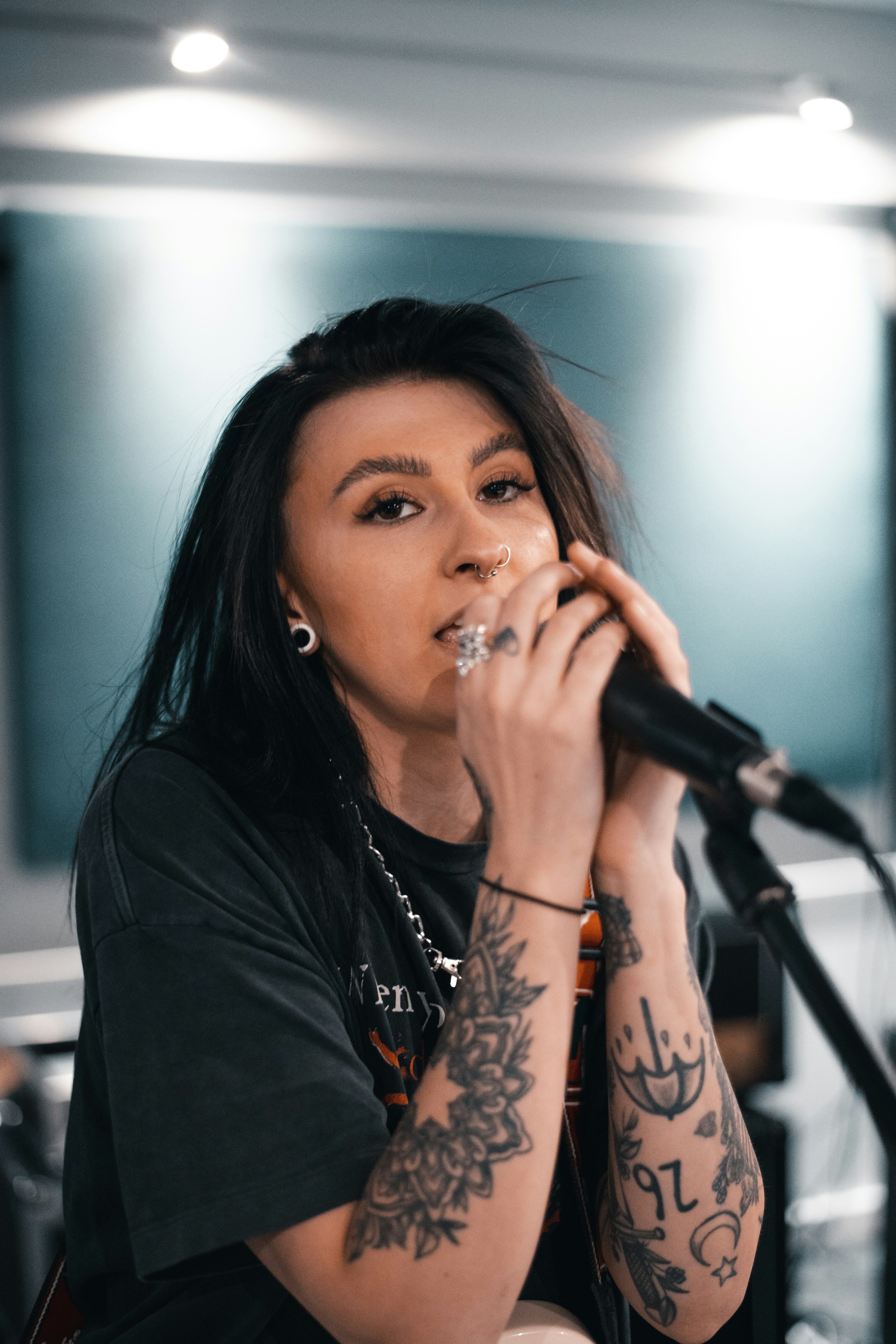 White ball on green concrete