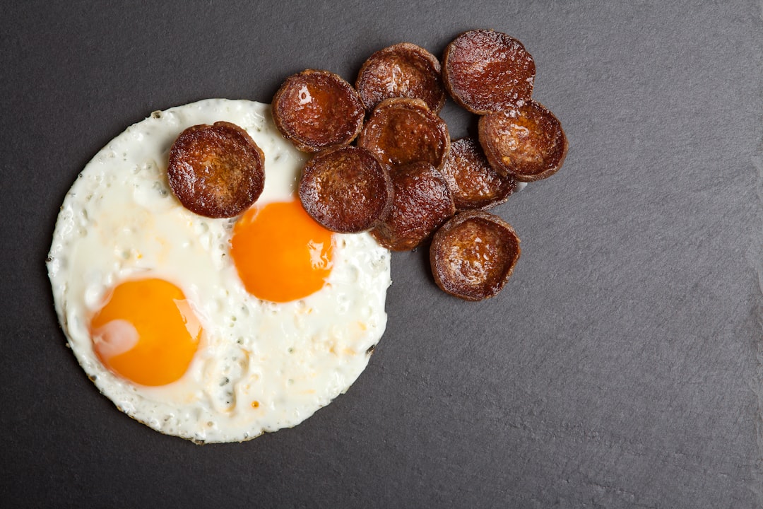 fried egg on white ceramic plate